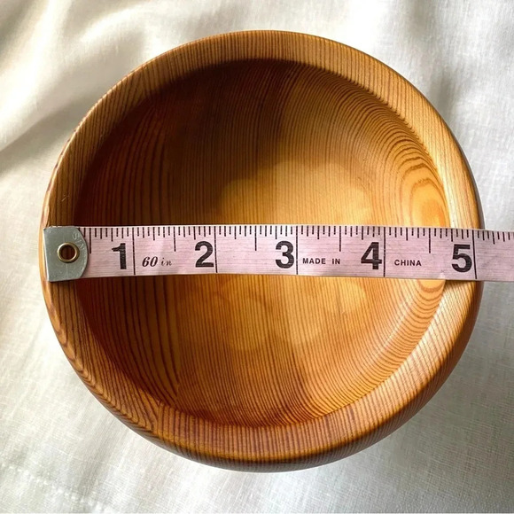 Vintage SANDBERGS NORA STAD SWEDEN Wooden Pedestal Bowl - Picture 6 of 7